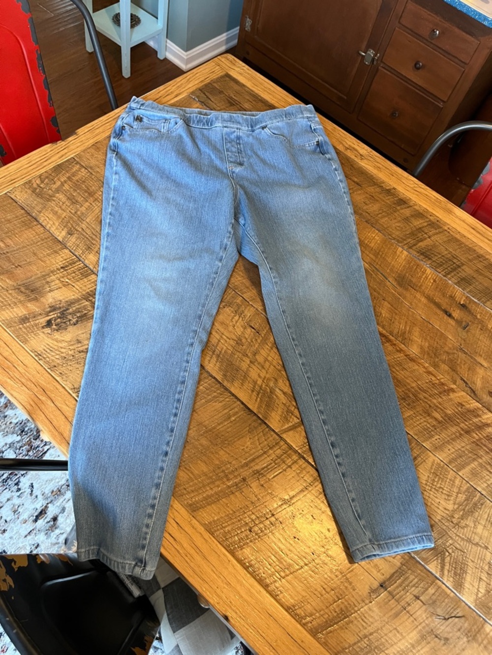 Kim Gravel belle Straight Leg Women's Jeans in Light Blue